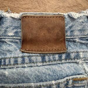 Vintage 90s Lee Light Wash Denim Jeans Size 38x29 Distressed Made In USA